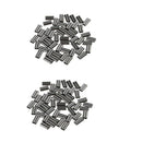100Pcs Copper Double Fishing Tube Barrel Sleeves Tube Connector 2mm Bore