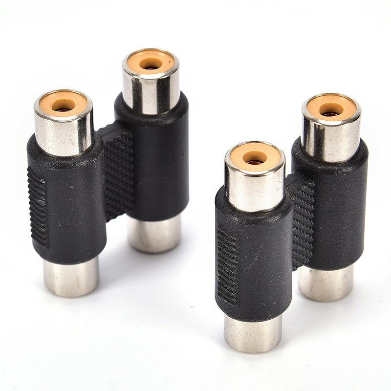 Double 2 * RCA Phono Coupler Female to Female Audio Video Adaptor Connector  Z