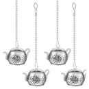 Stainless Steel Loose Leaf Tea Strainer with Chain and Drip Tray - Green Te
