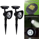 2x 3LED Solar Power Garden Lamp Spot Light Outdoor Lawn Landscape Path Spotlight