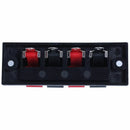 4-Way AMP Stereo Speaker Terminal Plate Strip Push Release Connector Block  K4B8