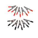 10pcs 50mm Black Red Plastic Handle Test Probe Metal Alligator Clips MO