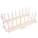 Wood Plate Holder Dish Rack Drain Storage Display Stand Kitchen OrganizerS Bj