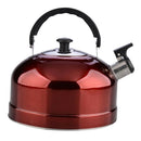 Home Outdoor Camping Stainless Steel Whistling Kettle Tea Pot Teapot Red 4L