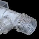 1pcs Transparent Plastic Faucet 4-Divided Triangle Valve Pagoda Head Water Tap U