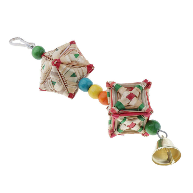 3x Parrots Rattan Playing Bite Toys For