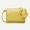 Leather Women Messenger Bag Mini Square Shoulder Satchel Handbags (Yellow)