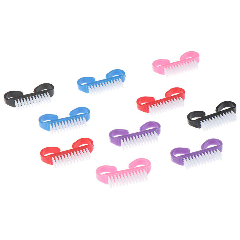 10Pcs Nail Cleaning Clean Brush File Manicure Pedicure Remove Dust Clear To Nw