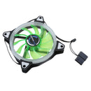 120mm Ultra Silent Computer PC Case Cooling Fan 11-Blade 4 Pin/3 Pin Green