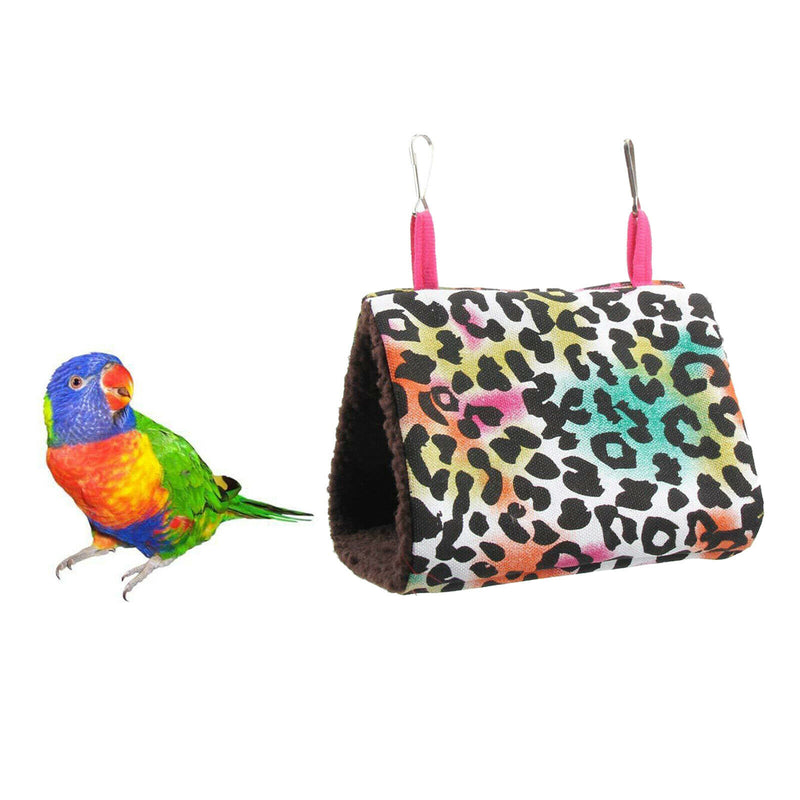 Pet Bird Parrot Budgie Hammock Cage Hut Tent Bed Hanging Cave Bed Leopard L