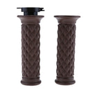 Brown Cafe Racer Motorcycle Handlebar Grips 7/8'' 22mm Diamond Custom