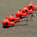 50pcs Mixed Lead Head Fishing Jig Hooks For Soft Fishing Lure Carbon Steel QDW