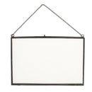 2 Sided Hanging Glass Display Frame for Photo Picture Specimen 25x15cm