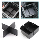 Center Console Organizer Tray ABS Armrest Storage Box with Insert Divider f