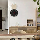 Nordic Pineapple Wall Clocks Children'S Room Wooden Silent Wall Clock Home