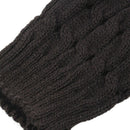 Women's Winter Knit Crochet Leg Warmers Legging Dark Grey