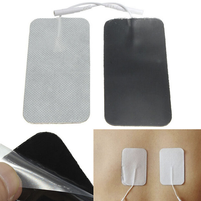2X 100x50mm Reusable Large Electrode Self Adhesive Pads For Tens EMS Machine  BX