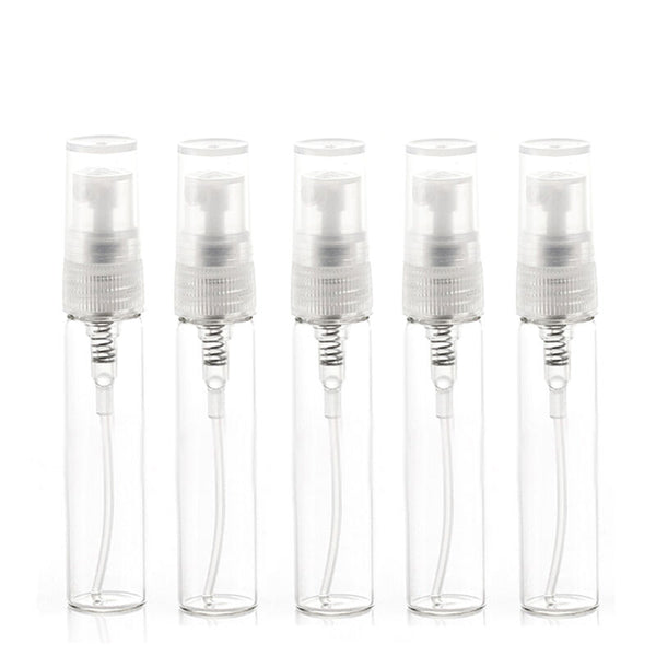 12 X Mini Glass Transparent Small Empty Spray Bottle Makeup Perfume Atomizer^