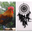 Black Lace Handmade Dream Catcher Feather Bead Wall Window Hanging Ornament Gift