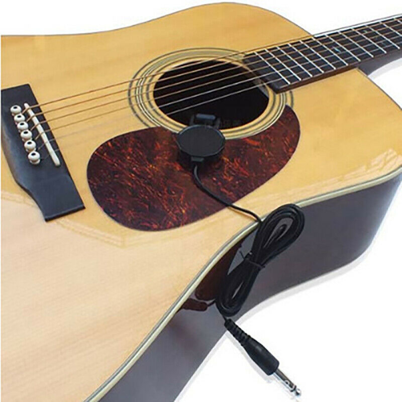 Piezo Clip On Microphone Pickup for Acoustic Guitar Violin Mandolin Ukulele NEW