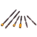 6Pcs Ph2 1/4 Inch Hardness Magnetic 65Mm 110Mm Cross Head Screwdriver Bit D