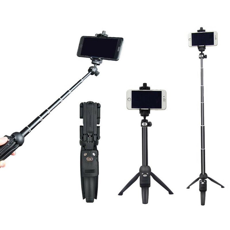 Extendable Selfie Stick Tripod Set with Bluetooth Remote Control Monopod