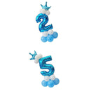 All Numbers Crown Balloon Column Set Birthday Anniversary Wedding Decoration