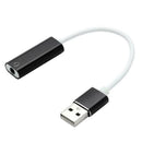 2 In 1 USB to 3.5mm Stereo Jack Headset Audio Adapter Cable Sound Card Adapter