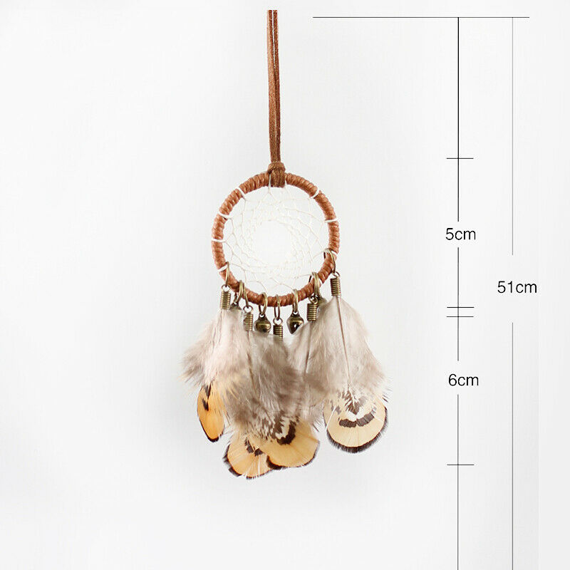 Dreamcatcher Wind Chimes Small Bronze Bells Car Pendant Home Decor Dream Ca