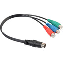 Durable S -Video to 3 RCA RGB Cable Pro Audio Equipment Parts for HDTV