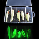 Fishing Lure Bait Kit Luminous VIB Popper Crank Minnow Pencil Glow Lures`US