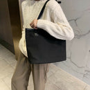 Fashion Large Capacity Handbag Canvas Shoulder Shopping Totes Bags (Black)
