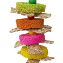 Parrot Bird Pet Hanging Swing Bird Corn Husk Chewing Bite Scratch Toys