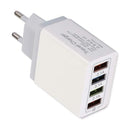 4 USB Travel Wall Charger 3A Mobile Phone Fast Charging Charger EU Plug Adapter