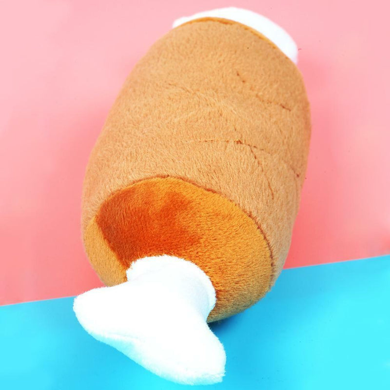 Chicken Legs Double Bones Toys Pet Dog Puppy Toys Dogs Chew Plush Sound_Toy H5D4