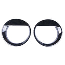 2pcs Black Chrome Bezels Front Light Headlight Trim Cover for Jeep Patriot
