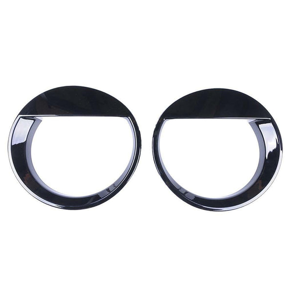 2pcs Black Chrome Bezels Front Light Headlight Trim Cover for Jeep Patriot