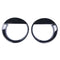 2pcs Black Chrome Bezels Front Light Headlight Trim Cover for Jeep Patriot