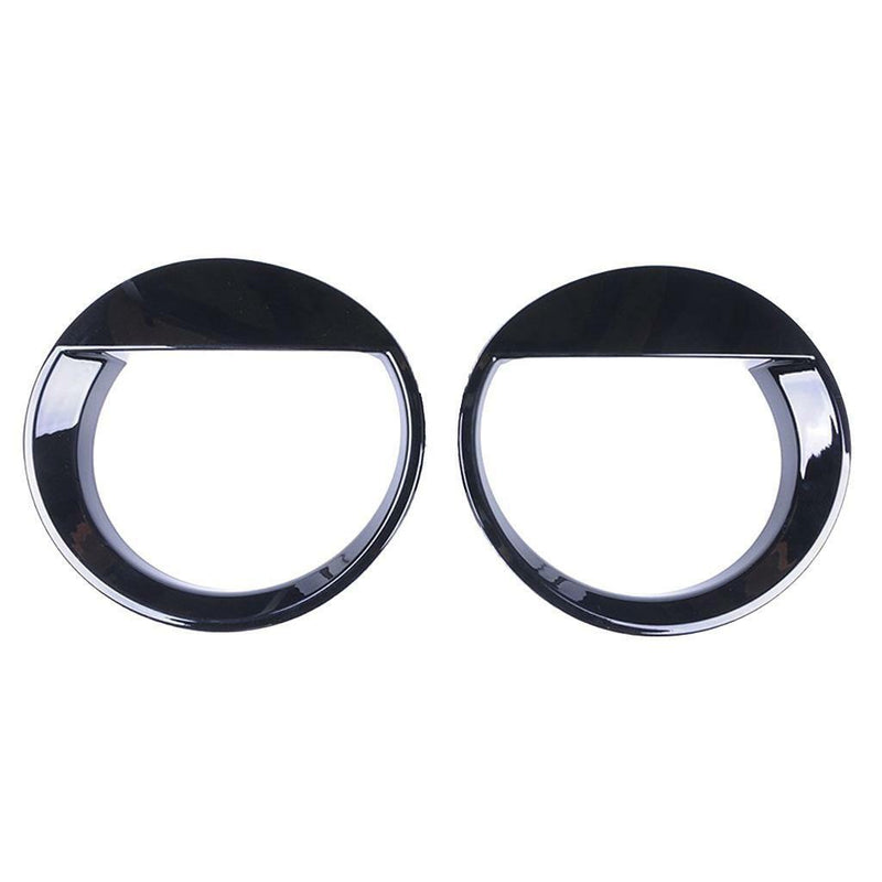 2pcs Black Chrome Bezels Front Light Headlight Trim Cover for Jeep Patriot