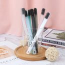 2PCS Charcoal Toothbrushes Reusable Soft Bristles Anti-skid Couple Toothbrush