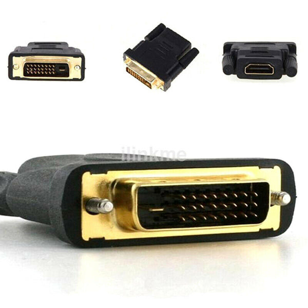 HDMI Female To Female VGA 24+1Pin DVI Male HDMI Male Adapter Connector HDTV ME
