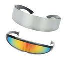2pcs Funny Narrow Metallic Futuristic Soldier Space Robot Party Glasses Prop