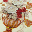 40 x 30cm Small Round Mosaic Lily Vase Embroidery DIY Diamond Painting Decor