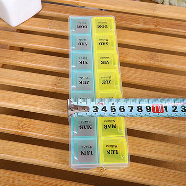 1PC 7-Day Pill Box Weekly AM PM Medicine Organiser Tablet Dispenser Storag GXK