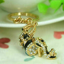 Cute Crystal Rhinestone Butterfly Keychain Keyring Ring Chain Charm Key Bag Z1W5