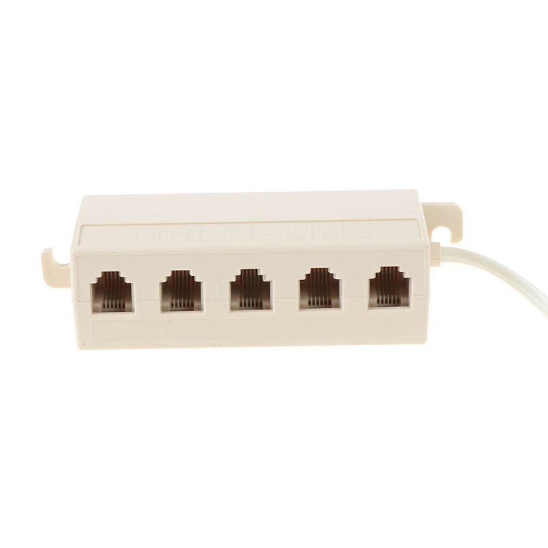 Rj11 Jack 5 Way Outlet Telephone Modular Line Splitter Plug Adapter 6 ME