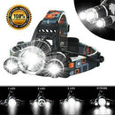 12000LM T6 LED Headlight Headlamp Head Torch Battery Flashlight Work Light Lamp@