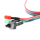 PC Desktop Computer Case ATX Power On Reset Switch Cable With HDD LED Light 3C