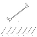 4pcs M5 Stainless Steel Turnbuckle Jaw Wire Rope Fork Rigging Screws 136mm