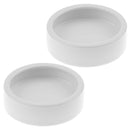 2 Pcs Reptile Ceramic Feeding Dish Food Water Bowl Feeder Worm Basin Tray